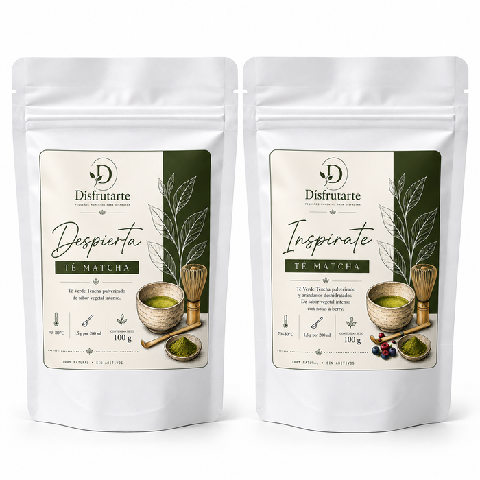 Dúo Matcha: Despierta e Inspírate, dos bolsas de 100 g